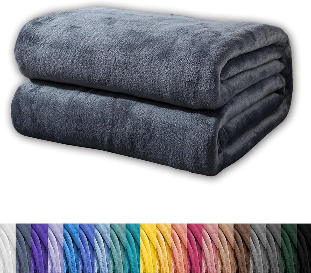 Fleece Deken - Hoogwaardige Deken - Ontspanning en Comfort - Extra Dikke Isolatie - 150 x 200 cm - Donkergrijs
