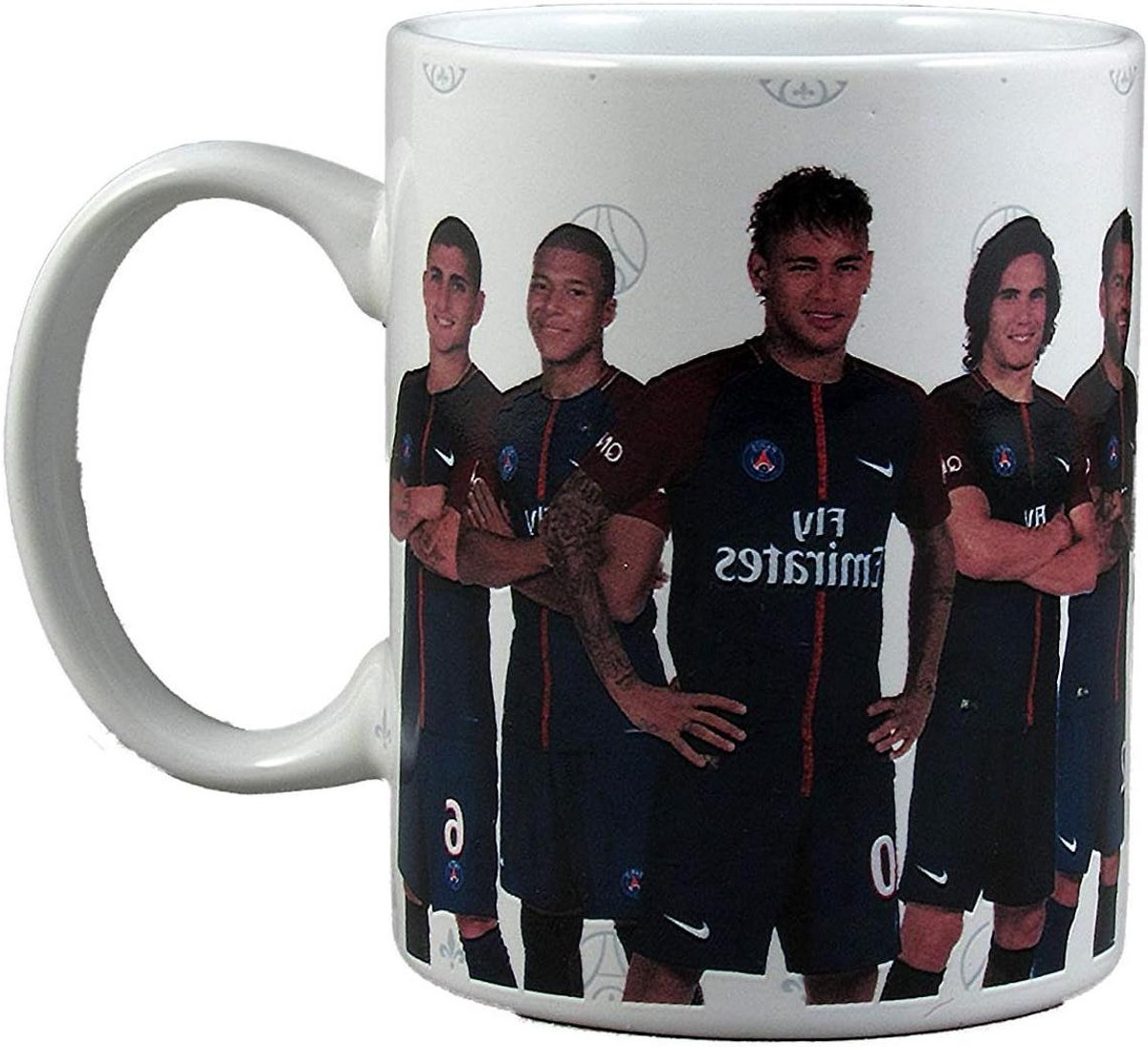 PSG Mok - Kopje Cappuccino - Drinken Warme Dranken - Officieel Gelicenseerd - 14.3 x 11 x 9.2 cm - Wit