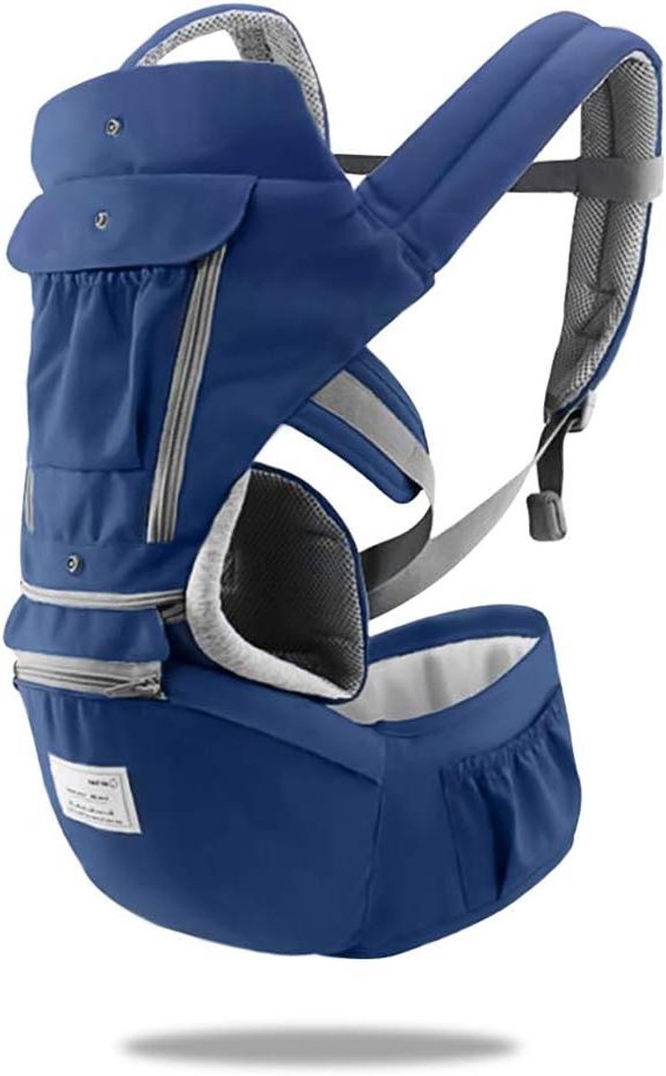 Baby Draagzak - Heupzitje Kinderdrager - Baby Vervoeren - Ergonomisch Ontwerp - Tot 120 cm Taille - Blauw