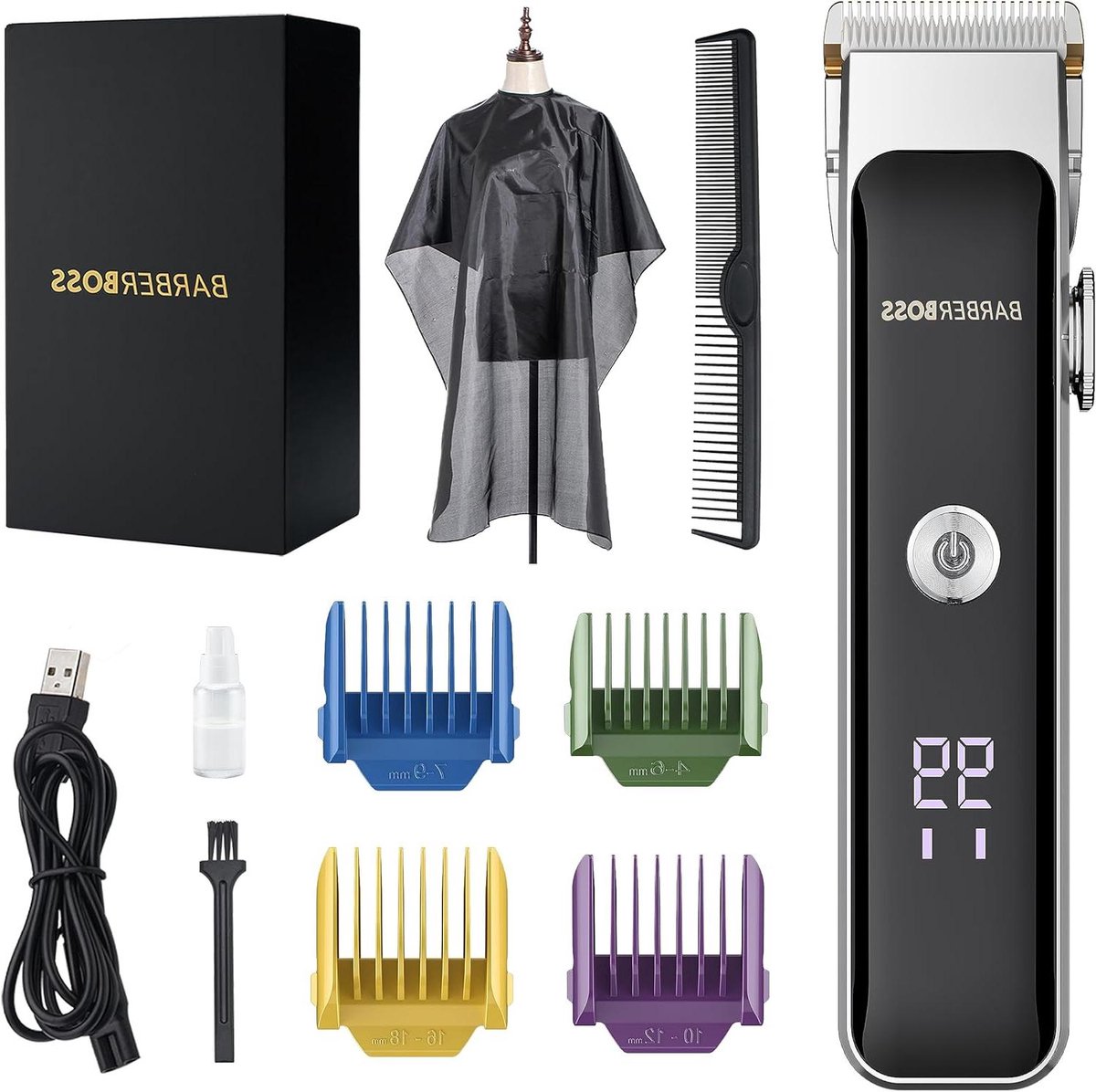 Gezichtstrimmer Baard Haar - Gezichtshaar Trimmer Scheerapparaat - Persoonlijke Verzorging - Precisie Dial Instelling - 0.9-18mm - Zwart