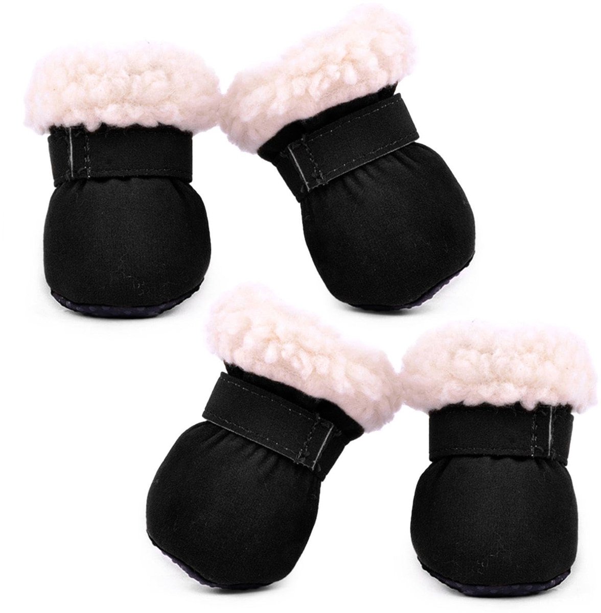 4 hondenschoenen, warme, antislip en winterbescherming voor huisdieren