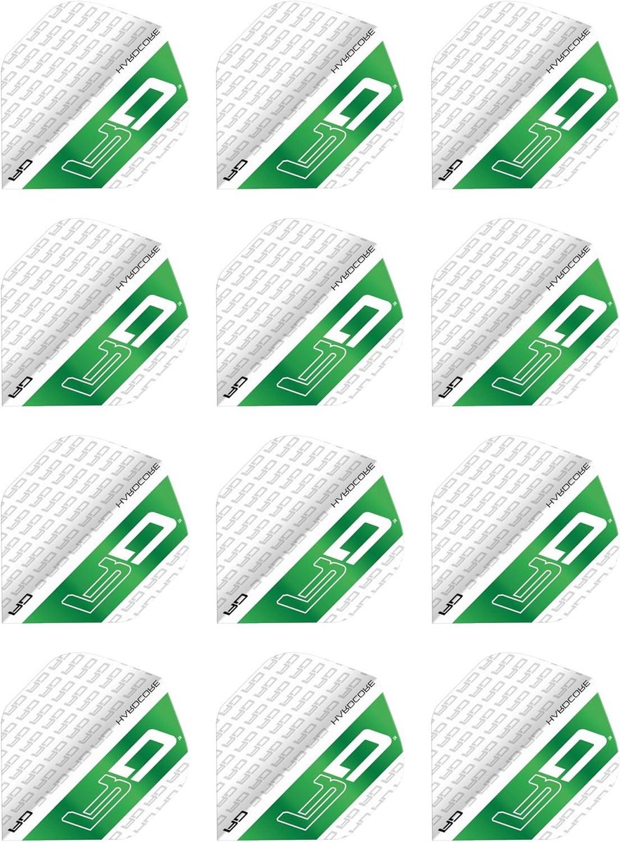 Dart Flights - Vliegers Darts - Darten - Extra dikke kwaliteit - 100 micron - Groen en Wit