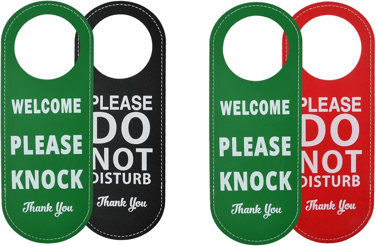 Do Not Disturb Deurhanger, Dubbelzijdige Deurbordjes met Inscription, Set van 2 voor Privacy en Rust