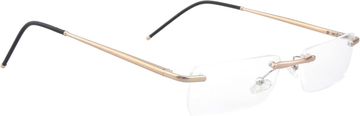Randloze leesbril - Bril met blauwfilter - Comfortabel lezen - Premium glazen - Uniseks volwassene - Zwart