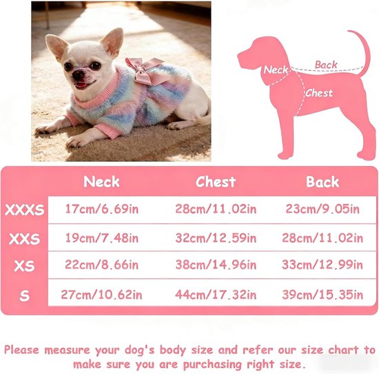 Truien voor kleine honden meisje hondenkleding fleece kleine hond pyjama vrouwelijke warme hond pyjama zachte hond onesie hart chihuahua kleding roze huisdier puppy pyjama, XXS — afbeelding 5