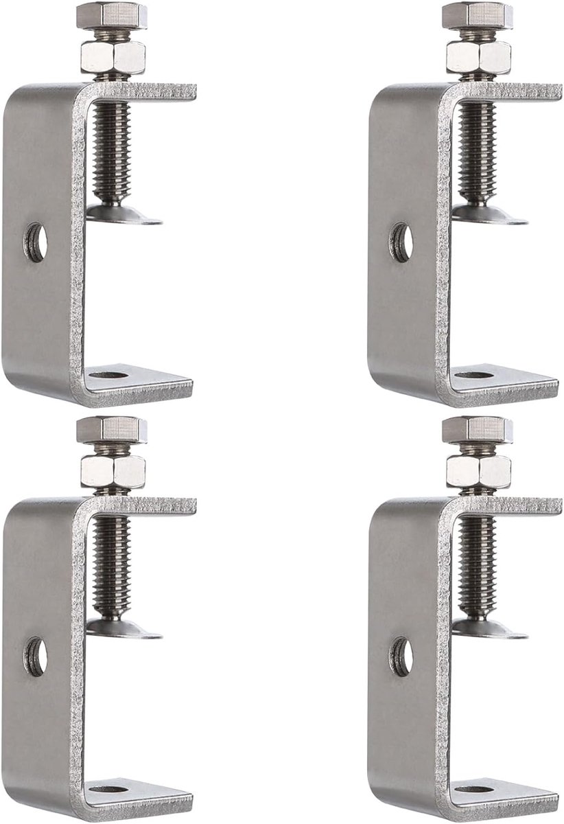 C-klemmen, 65 mm 304 roestvrijstalen draagklem, kleine robuuste montageklem, instelbereik 37-62 mm, roestvrijstalen lasklem voor lassen, gereedschap, doe-het-zelf, houtbewerking