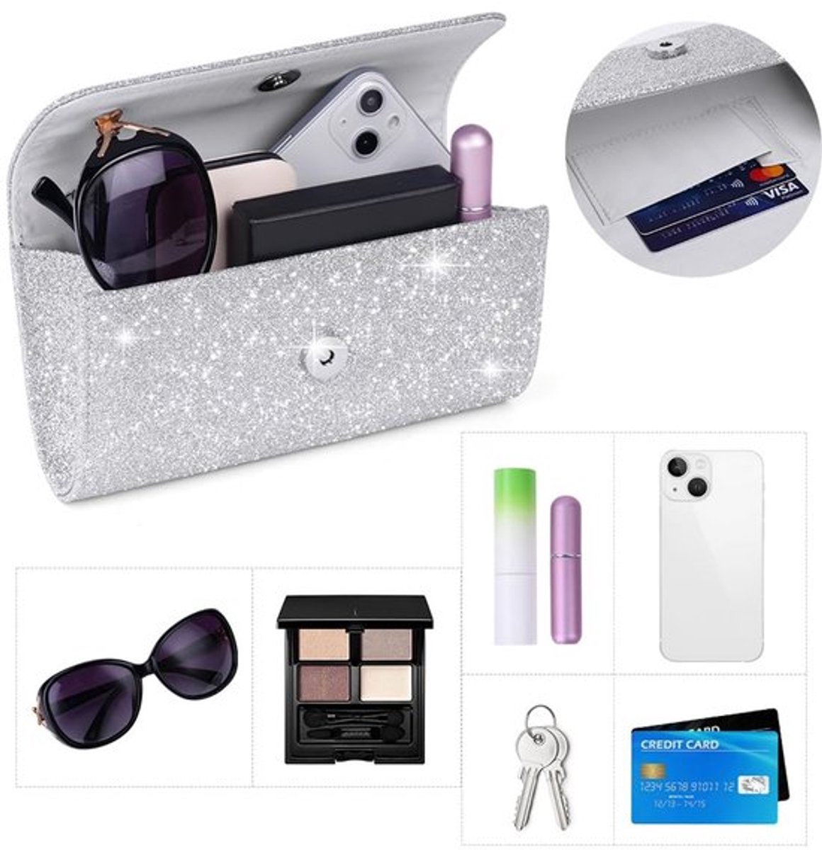 Dailygoody - Suede clutch tas - Dames avondtas - Glamour voor jouw