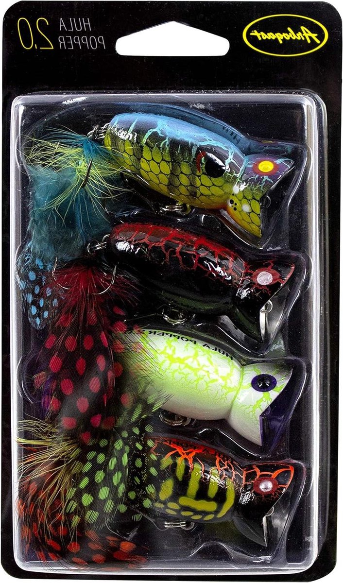 Hula Popper Kunstaas - Topwater Lokaas - Vissen Vangen - Klassieke Popping Actie - 4 Stuks - Meerkleurig