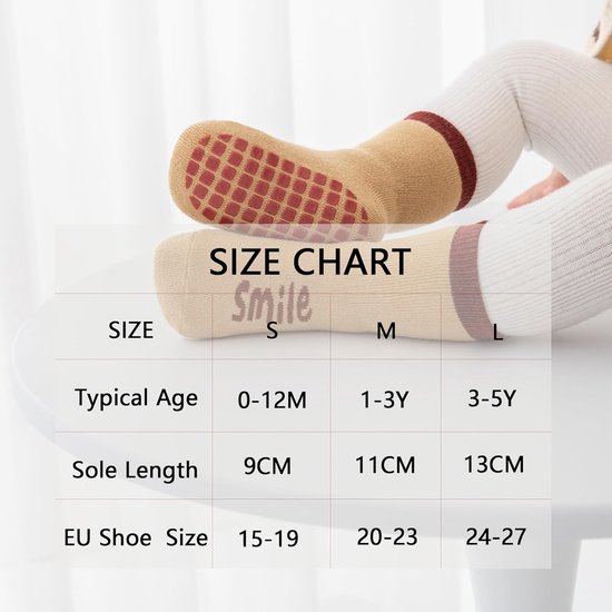 Babysokken Antislip Katoen - Kindersokken Winter Thermisch - Warmte en Comfort - Volledig Badstof Binnenkant - 5 Paar - Multicolor — afbeelding 4
