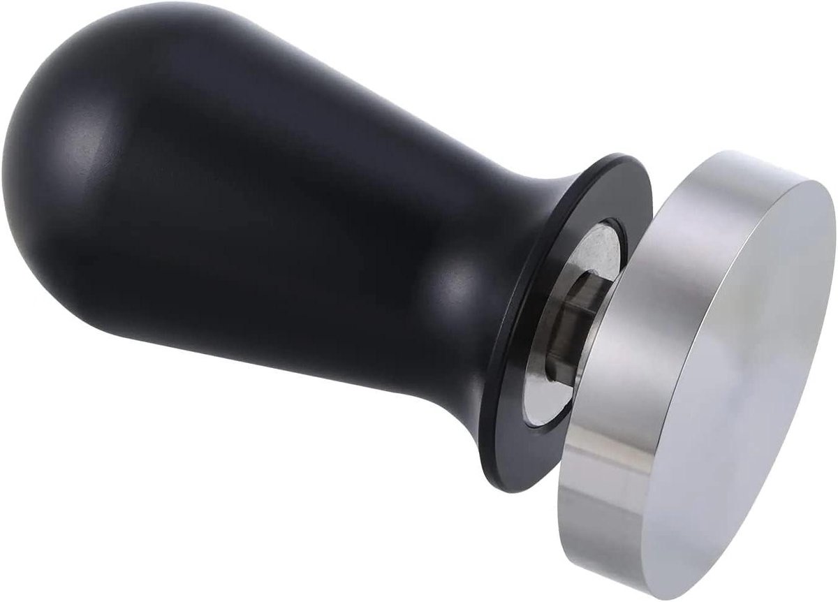 Espresso Tamper Gekalibreerd - Koffie Tamper Stamper - Espresso Bereiden - Gekalibreerd Compressiemechanisme - 58.50 mm - Zwart