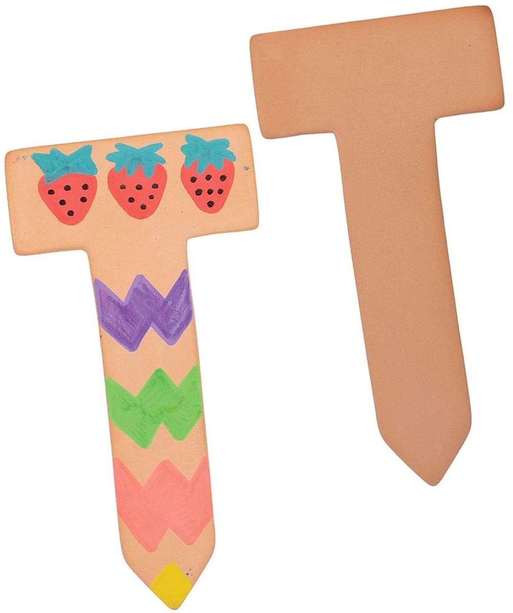 Terracotta Stokken - Tuin Decoratie - Kinderen Knutselen - STEM Leren - 6 stuks - Assorti