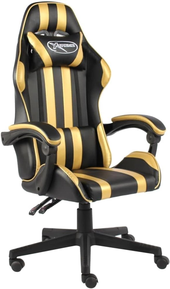 Racing Stoel - Gaming Stoel - Comfortabel Werken - Verstelbare Rugleuning - 62 x 69 x 130 cm - Zwart Blauw — afbeelding 5