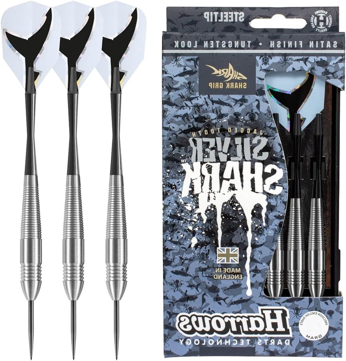 Stalen Dartpijlen - Dartset Darts - Precisie Werpen - Gekartelde Handgreep - 23 Gram - Zilver