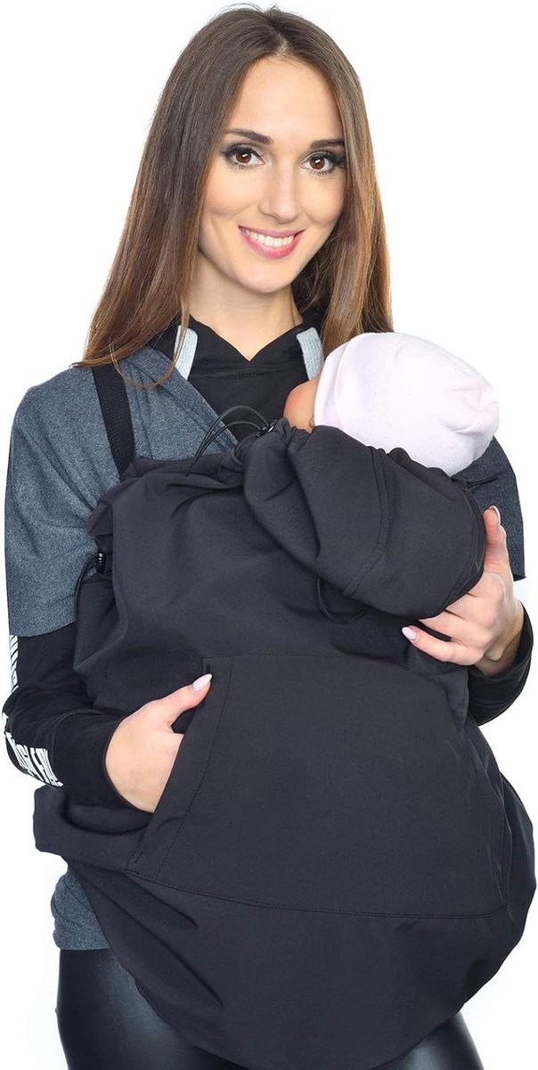 Draagcover Baby - Draagtas Baby - Baby Vervoeren - Universeel Pasvorm - 32 x 26.2 x 6 cm - Zwart