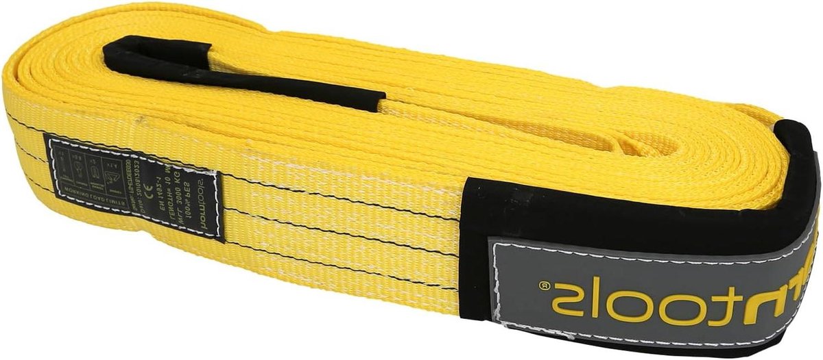 Platte Riem - Spanband Sjorband - Veilige Berging - Dubbele Ply - 10 Meter 3000 kg - Geel
