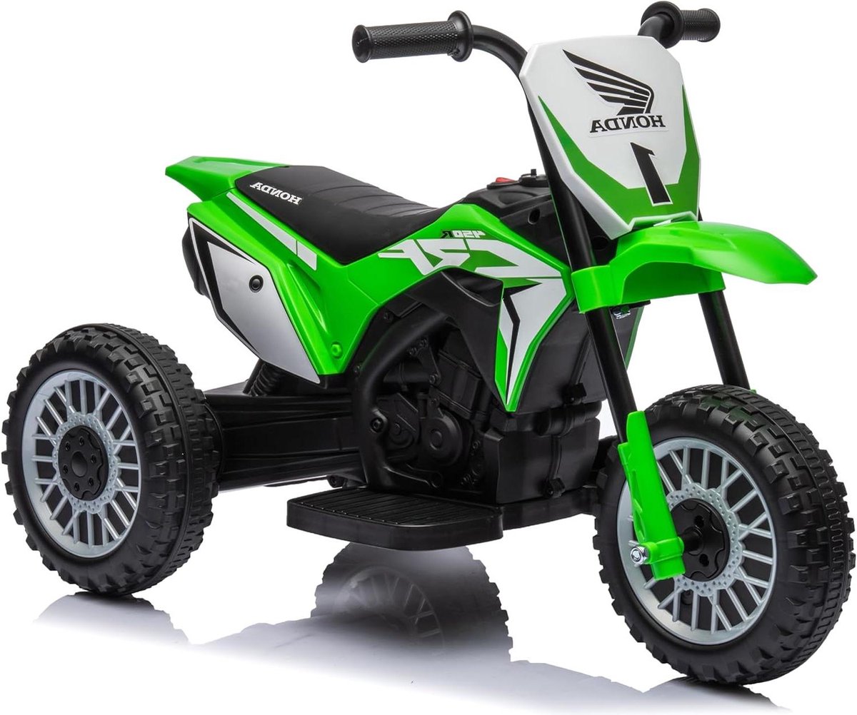 Elektrische Kindermotor - Mini Crossmotor Speelgoed - Buiten Spelen - 3 Wielen Stabiliteit - 71 cm - Groen