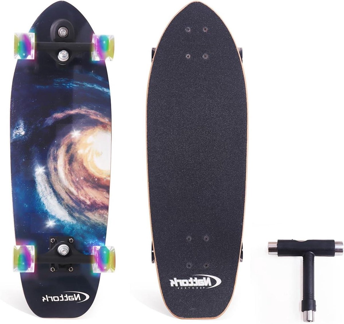 Skateboard Cruiser Beginners Skateboard Straat Cruisen Dubbele Kicktail 29 x 8 inch Gat