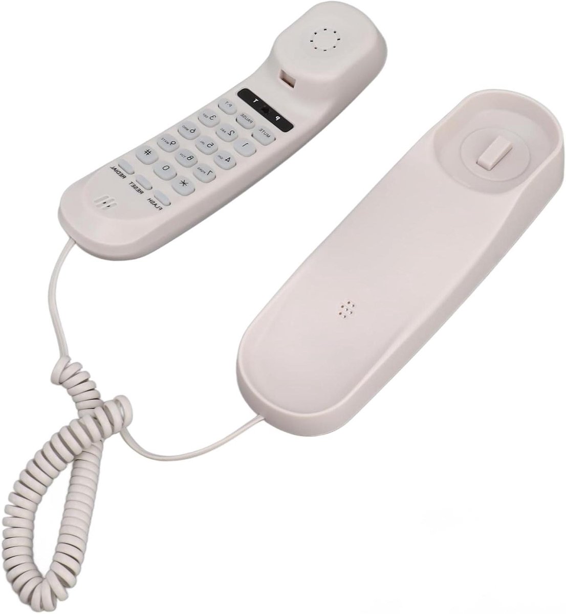 Vaste Telefoon - Huis Telefoon - Thuis Bellen - Wandmontage Mogelijk - 21.9 x 8.7 x 7.2 cm - Wit