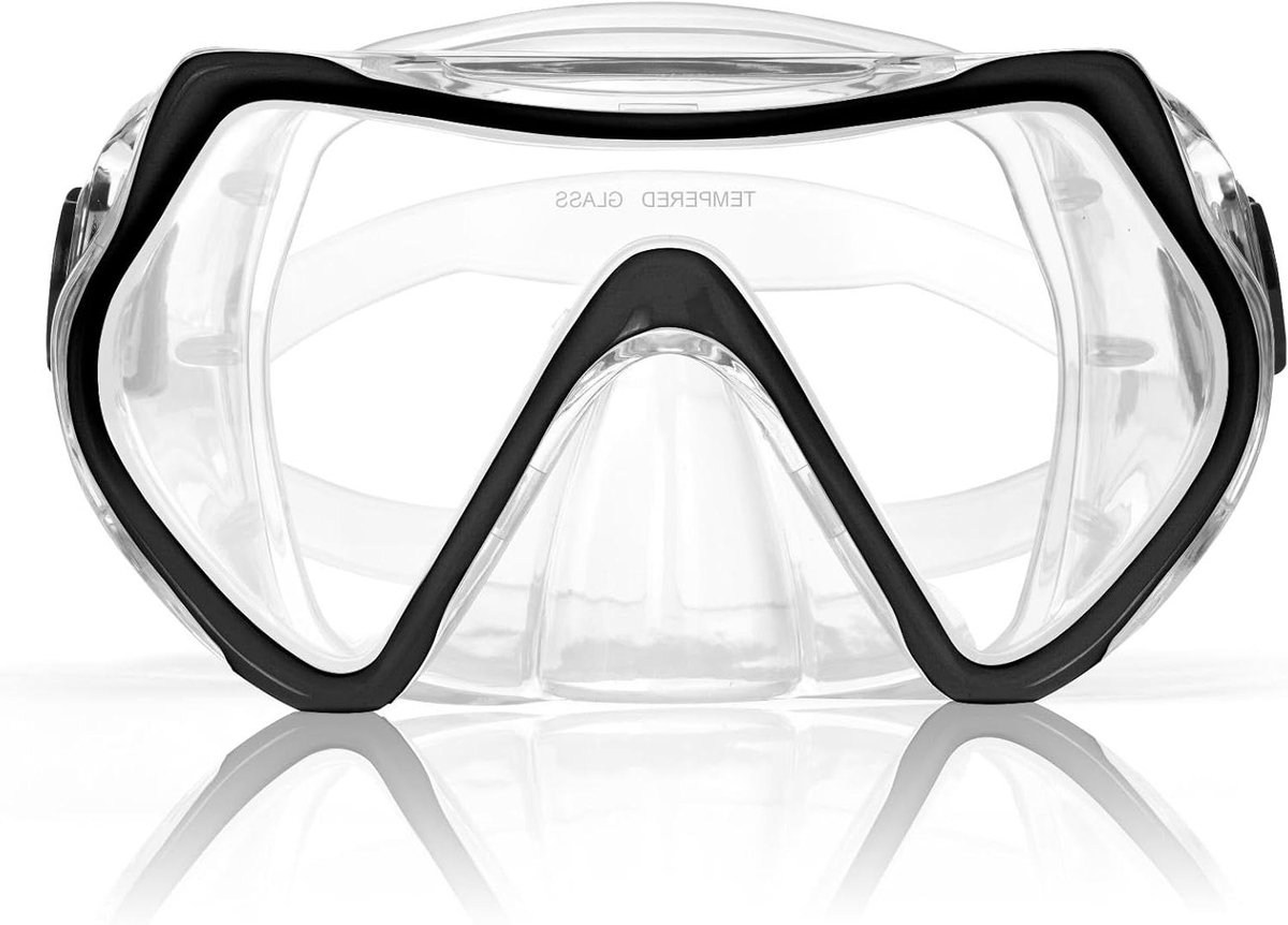 Snorkelmasker Gehard Glas - Duikbril Panoramisch - Onderwater Verkennen - 180° Gezichtsveld - 20.2 x 10.7 x 7 cm