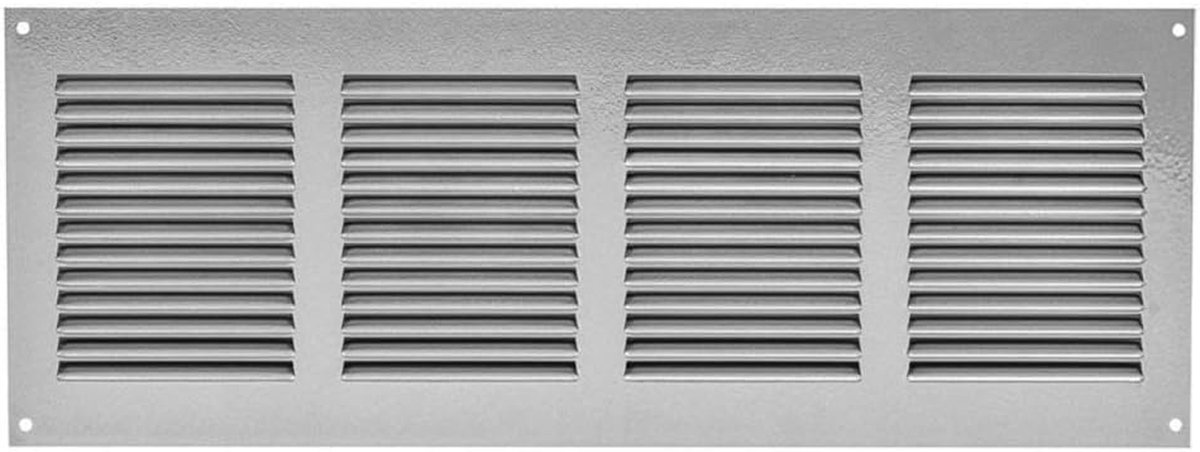 Ventilatierooster Insectenhor - Luchtcirculatie Rooster - Frisse Lucht - Geïntegreerd Muskietennet - 400x150mm - Grijs