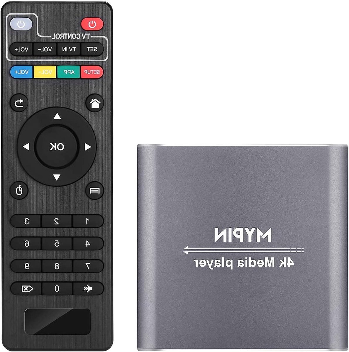4K Mediaspeler - Digitale Speler HDMI - Films Kijken - H.265 Decodering - 4K@30Hz - Grijs