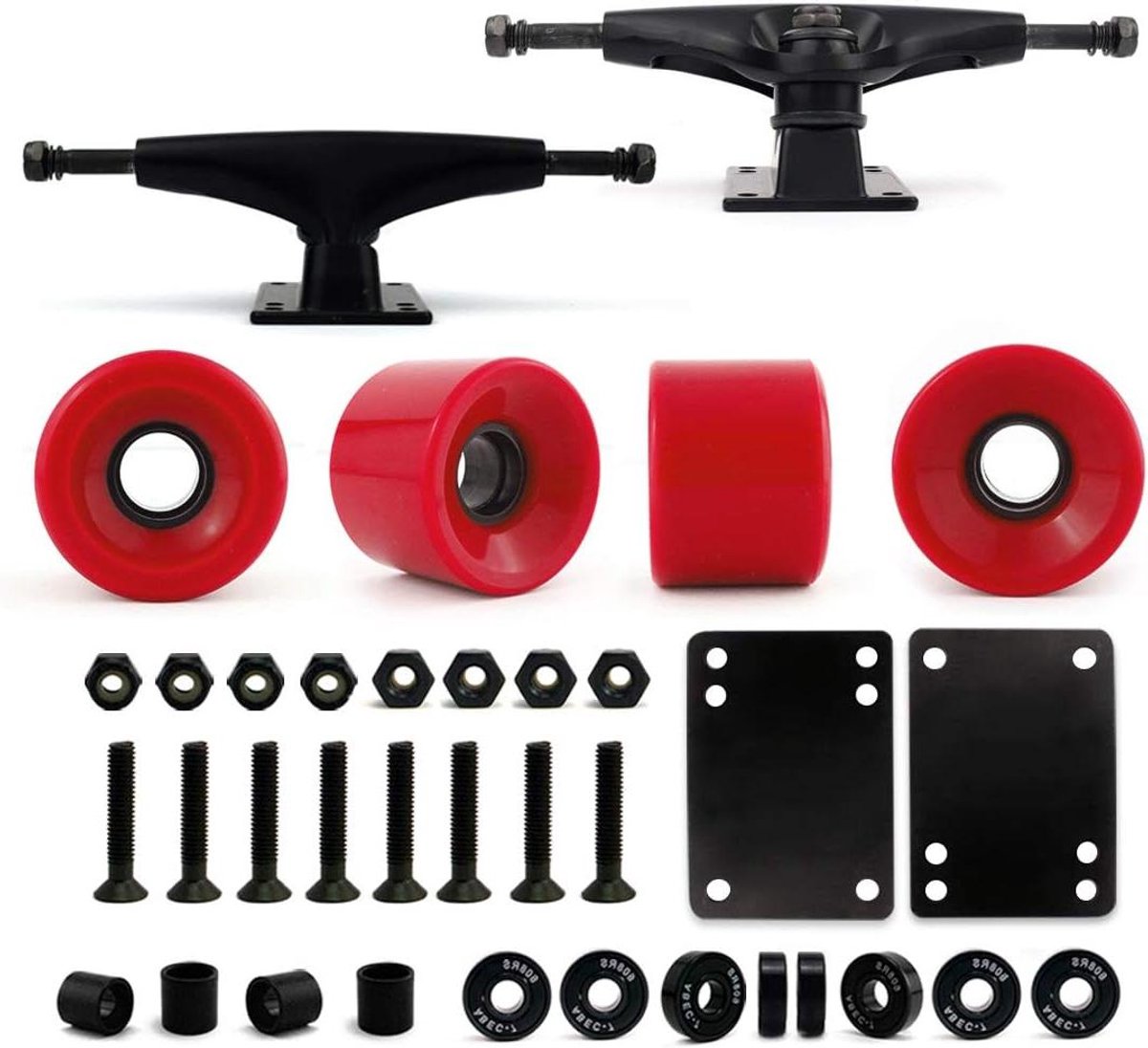 Skateboard Onderdelen Set Trucks en Wielen Skateboarden Mid-sized Trucks 5 inch Trucks 60mm Wielen