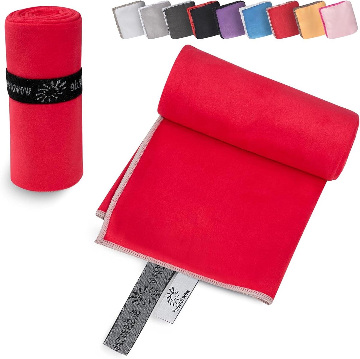 Microvezel Handdoek - Reishanddoek Sport Zond - Reizen en Sport - Sneldrogend Absorberend - 145 x 70 cm - Rood