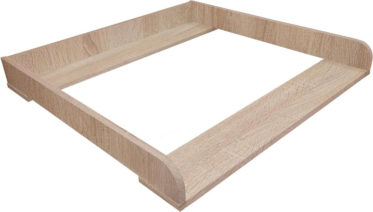 Aankleedopzetstuk - Commode Opzetstuk - Baby Verzorgen - Universeel Pasvorm - 80 x 74 cm - Eiken