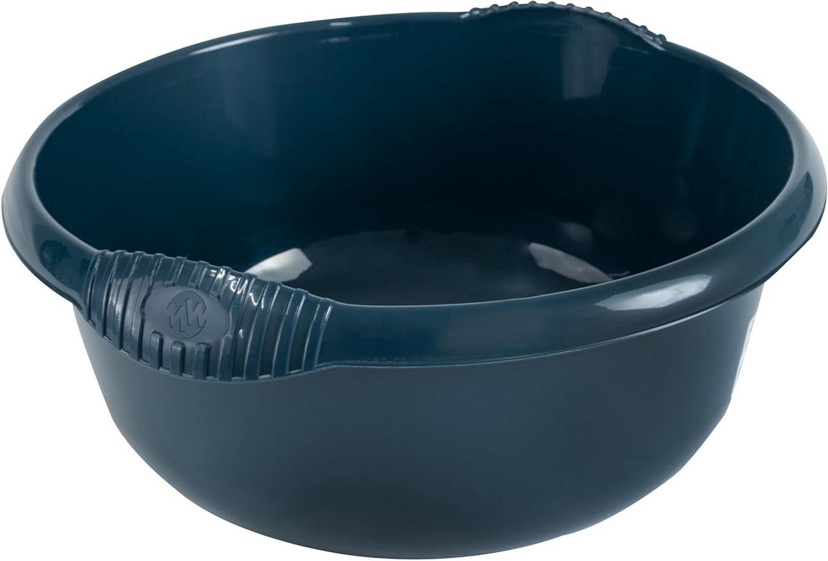 Ronde Kom - Spoelbak Waskom - Huishoudelijk Gebruik - Voedselveilig Kunststof - 7 Liter - Marineblauw