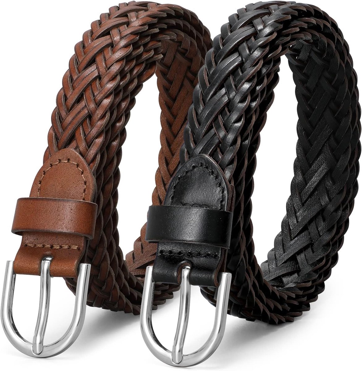 Leren Riem voor Dames - Stijlvolle Gesp, Hoogwaardige Vintage en Modieus Design - Uitstekend voor Jeans, Jeansbroek, Shorts