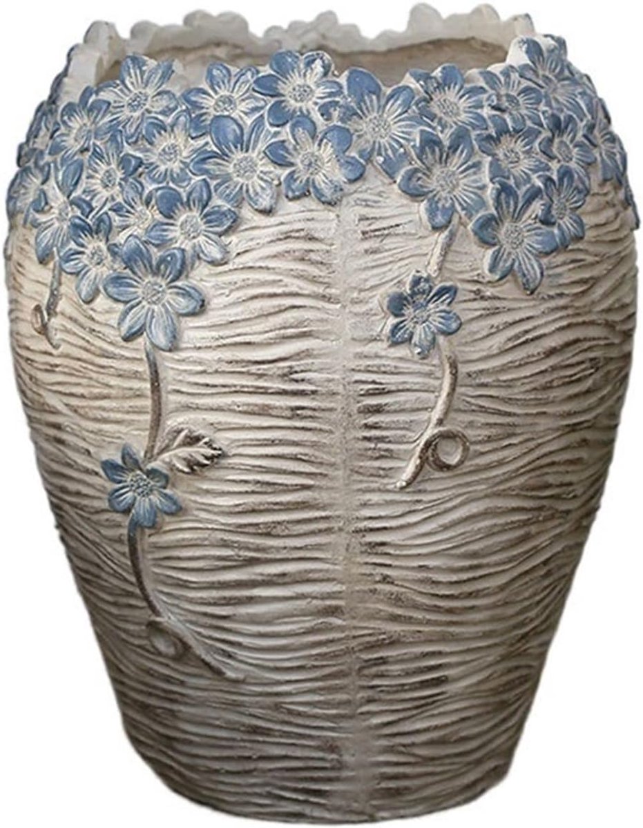 Pot Voor Kamerplanten Tuin Outdoor Plantenbakken Plantenbakken Retro Creatieve Decoratieve Bloempotten Patio Balkon Hoge Bloempotten Met Afvoergaten Decoratieve Plantenpotten(M)