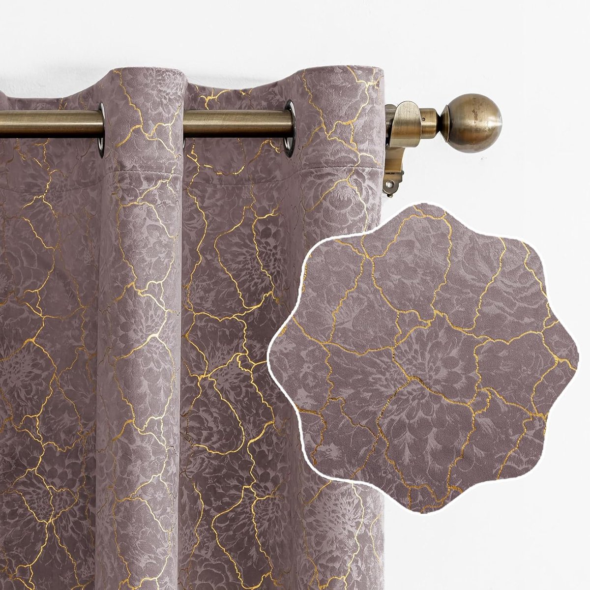 Set Van 2 Thermische Verduisterende Gordijnen, 117x137cm, Fluweel Warmte-Isolerende Gordijnen, Geschikt Voor Woonkamer Slaapkamer, Modern Design Met Oogjes, Rode boon