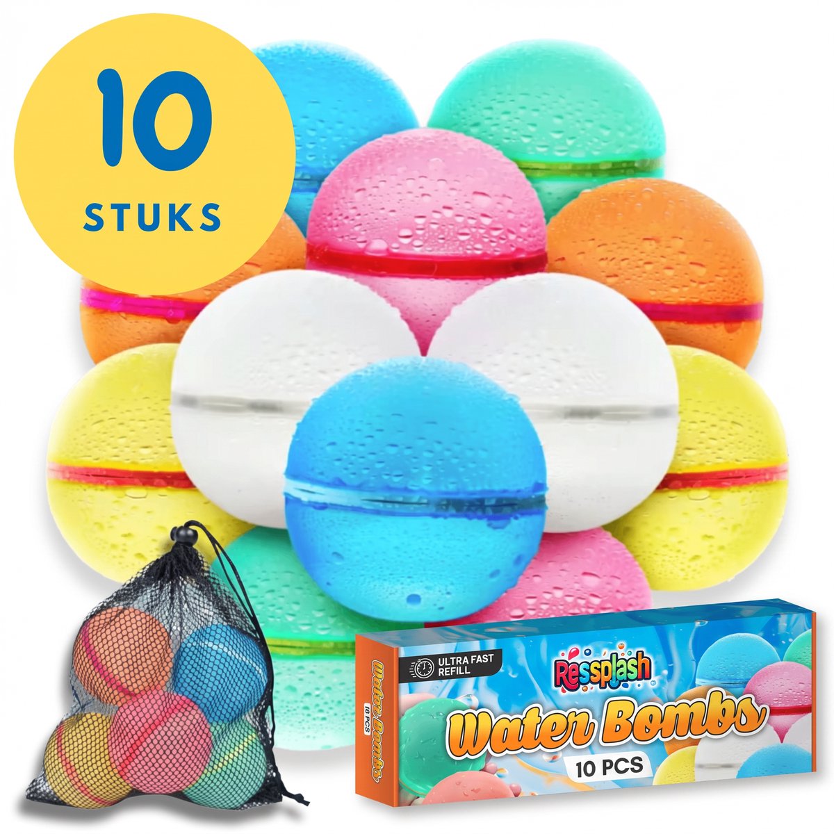Norhogo Ballon D'eau Gonflable 30 Cm – Set De 3 – Enfants – Piscine, Plage, Sport – Noir
