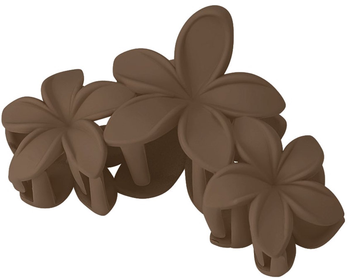 haarclip met grote bloemen - suikerspin roze