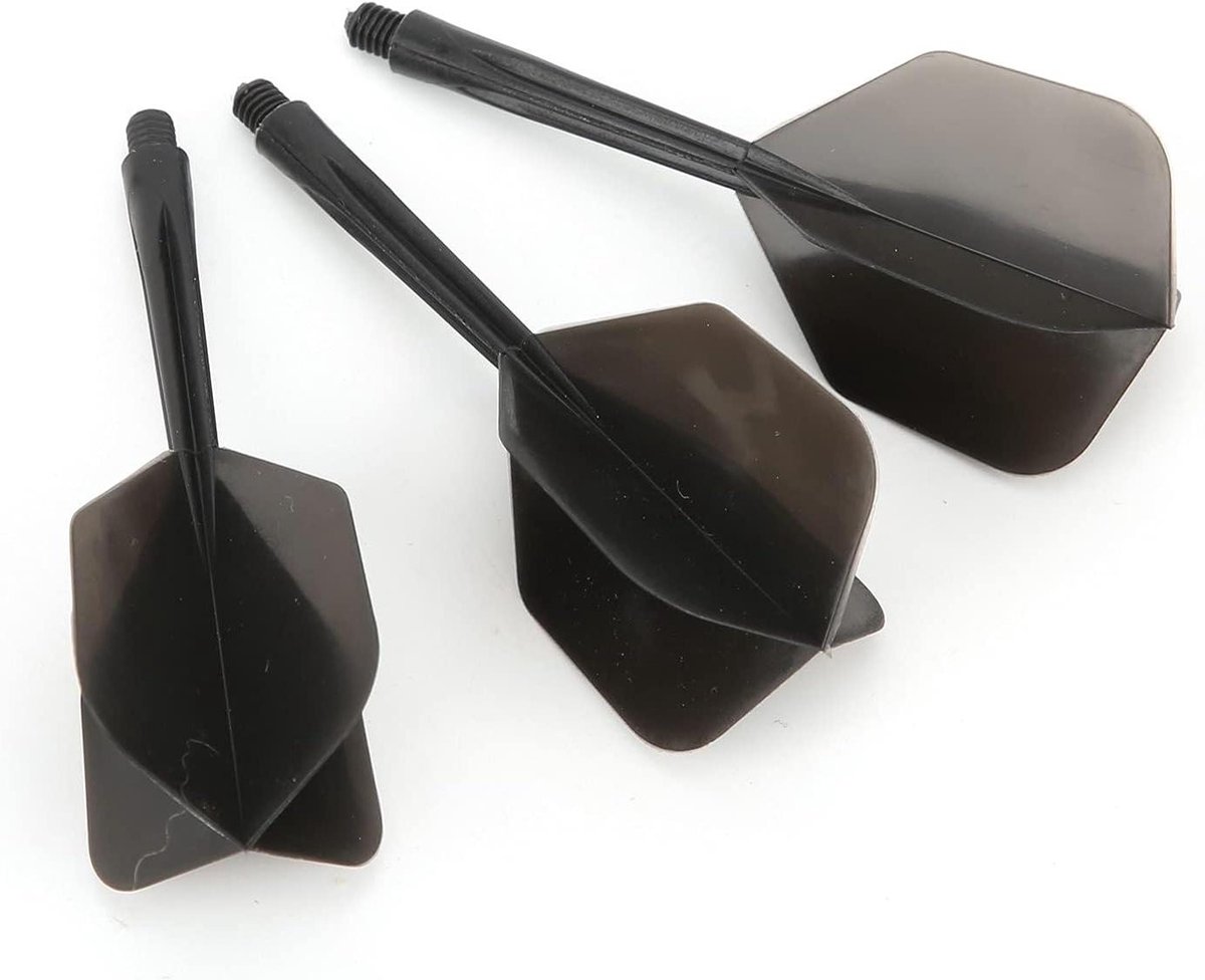 Dartshafts en Flights - Dartpijlen Dart Accessoires - Precisie Darten - Geïntegreerde Vorm - 3 stuks - Zwart