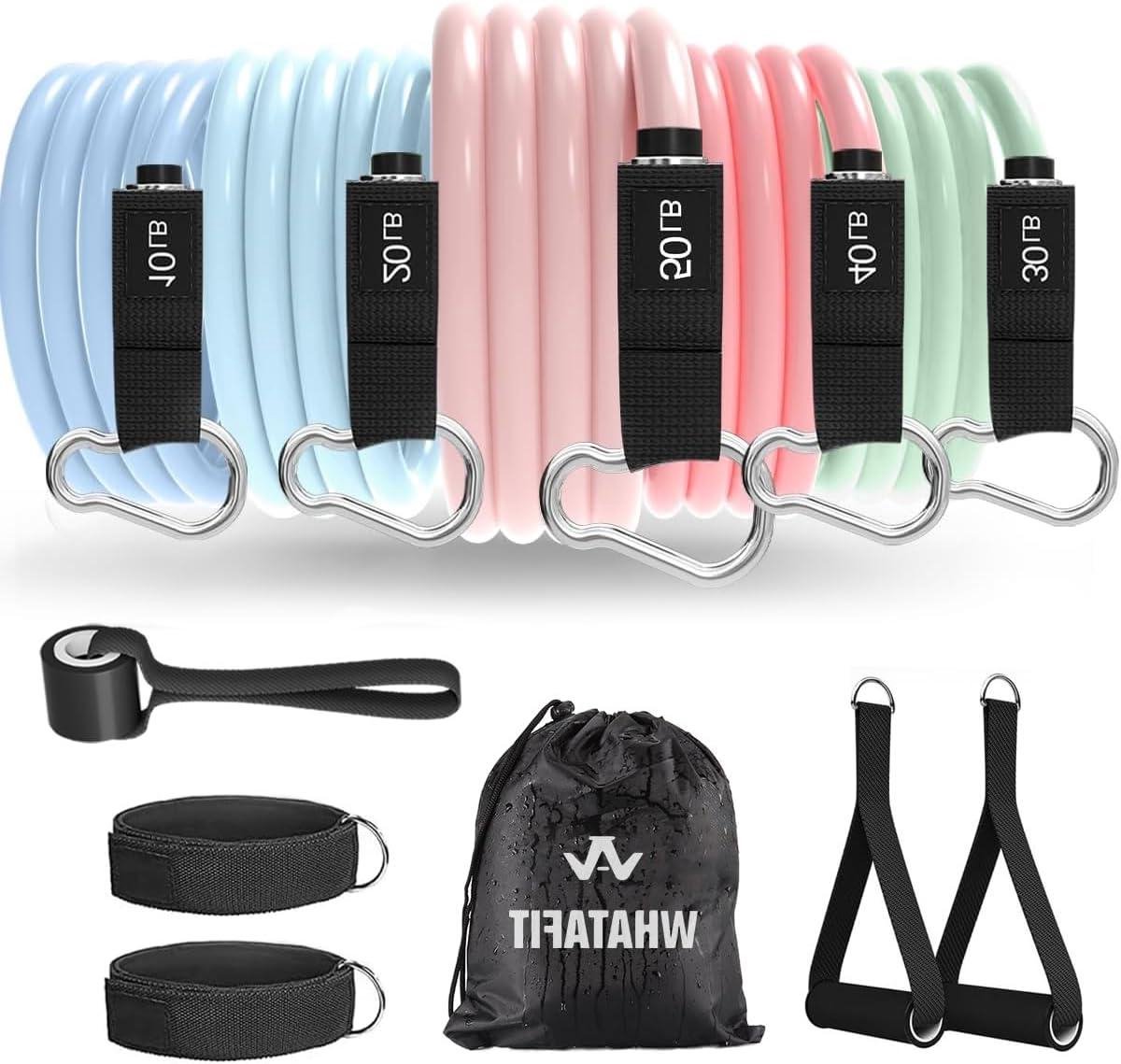 Weerstandsbanden Set - Fitness Elastieken - Thuis Sporten - Verstelbare Weerstand - Tot 150 lbs - Macaron Kleuren