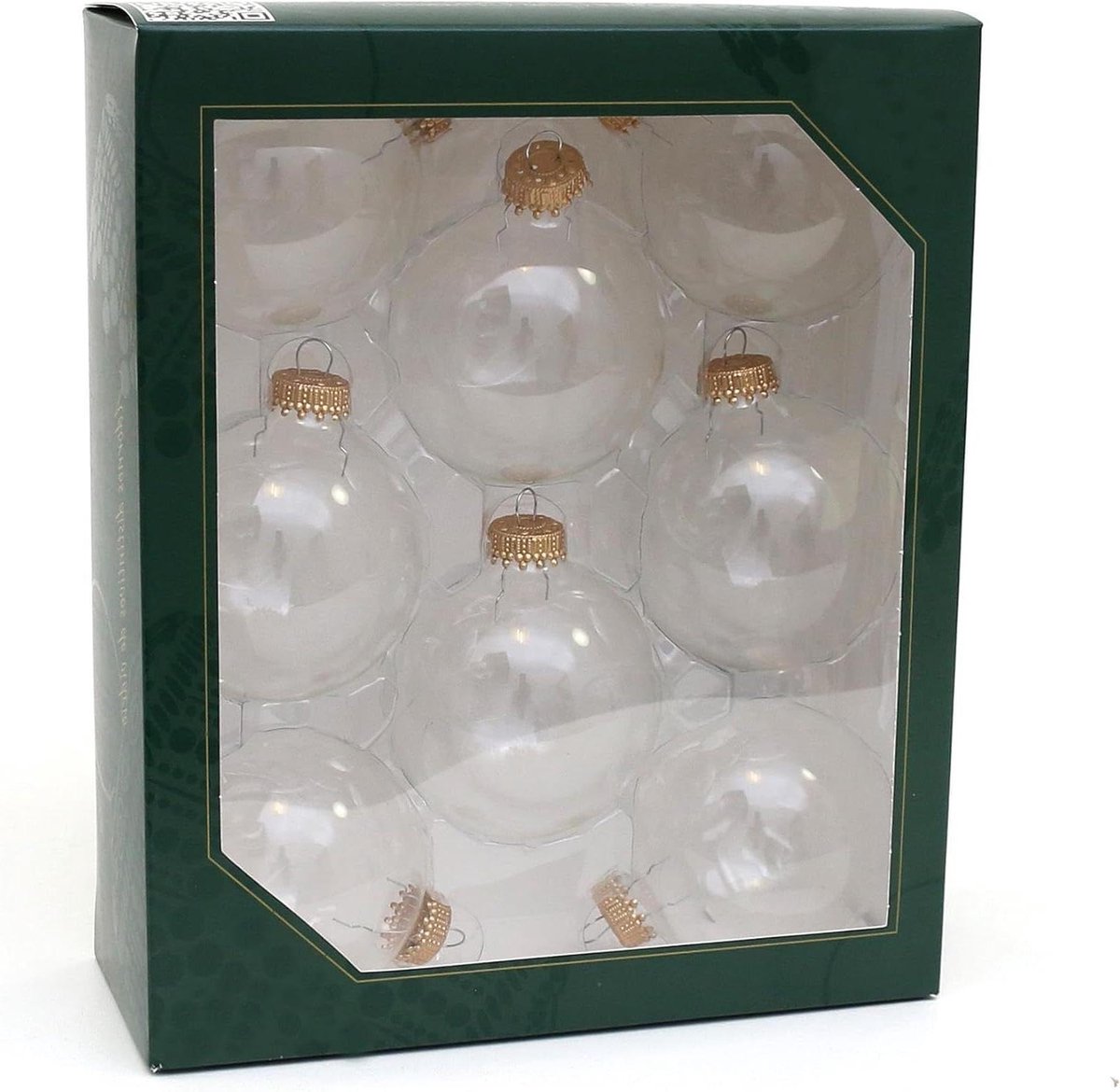 Kerstballen Set - Kerstboomversiering Ballen - Kerstboom Versieren - Mondgeblazen Glas - 67 cm - Kristal met Goud