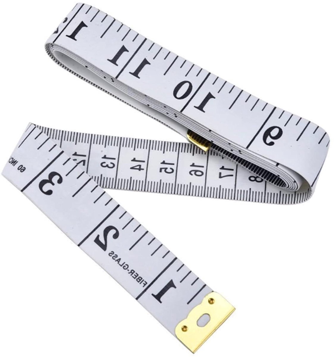 Meetlint Stof - Kleermakerslint Lichaamsmeting - Lichaamsmaten Nemen - Dubbelzijdige Schaal - 1.5 meter - Wit
