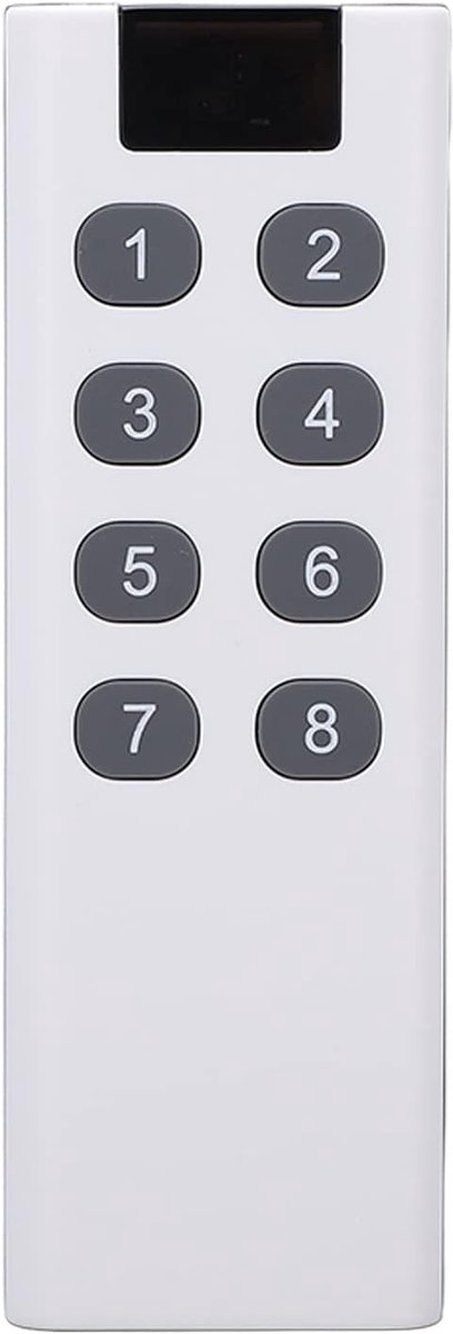 Draadloze Garagedeuropener met 8 Knoppen, 100 Meter Bereik, 433MHz Transmitter - Duurzaam en Betrouwbaar voor Diverse Garagesystemen