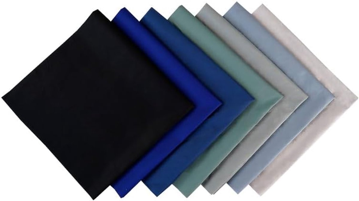 Stof, vierkant, effen kleur, keperstof (marineblauw)