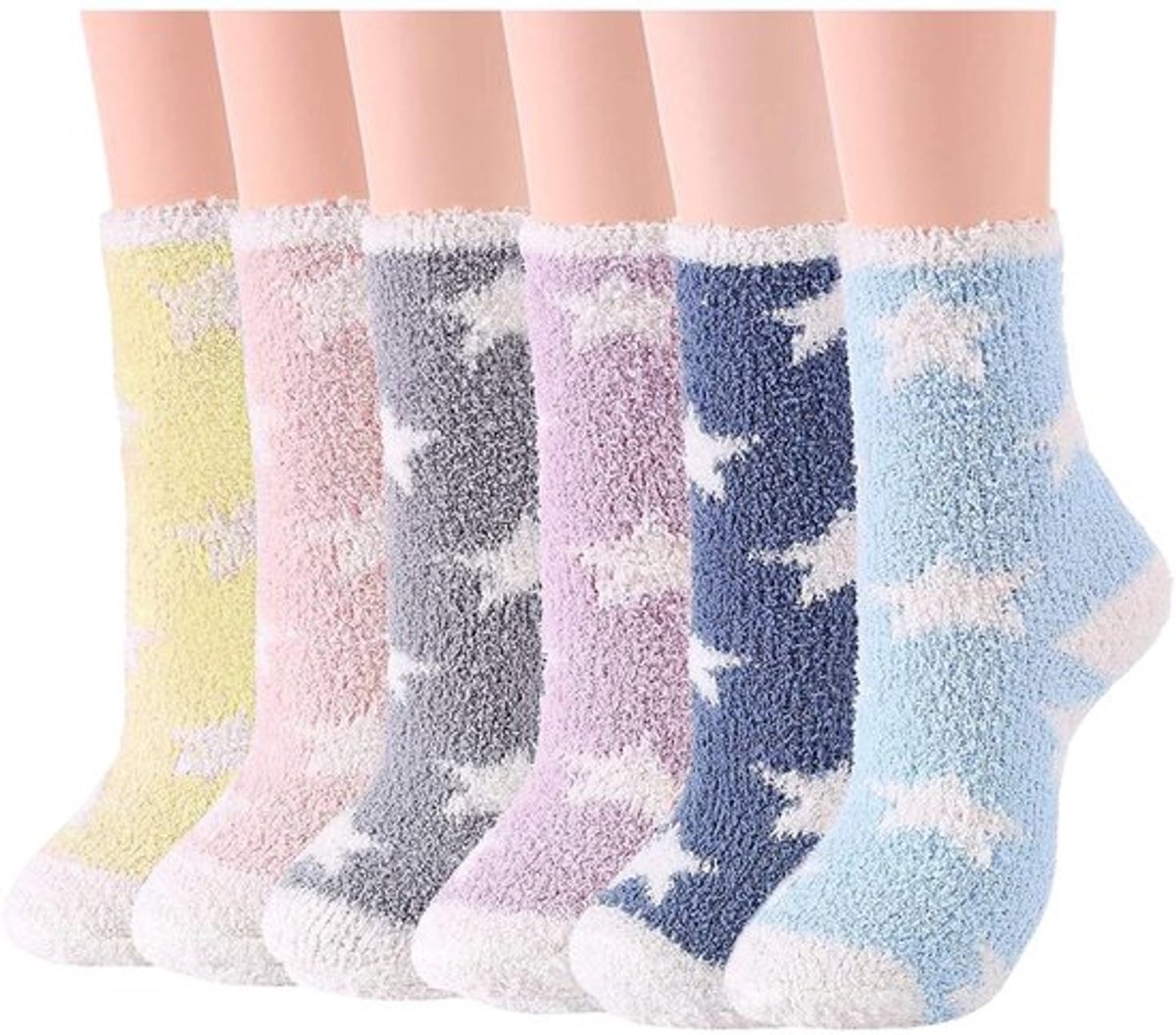 Allecto Pluizige Sokken Winter Warme Sok Zachte Thermische Multicolor