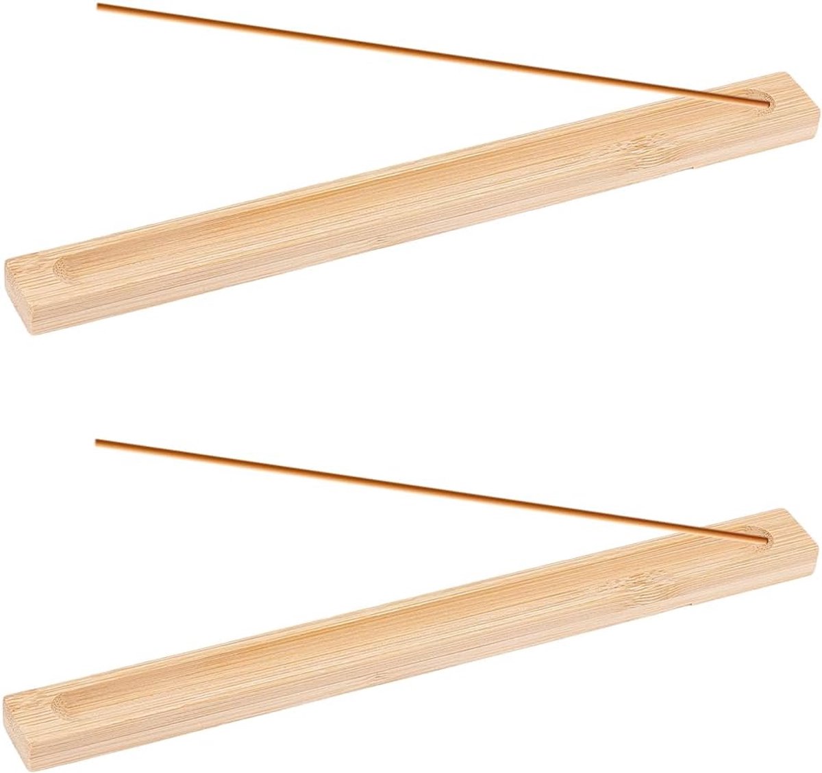 2 Stks Bamboe Hout Wierook Houder voor Sticks Wierook Brander Trays Wierook Stok Houder met Ash Catcher voor Thuis Meditatie Yoga Spa Theehuis Zen Altaar Zuiveren Spirituele Benodigdheden