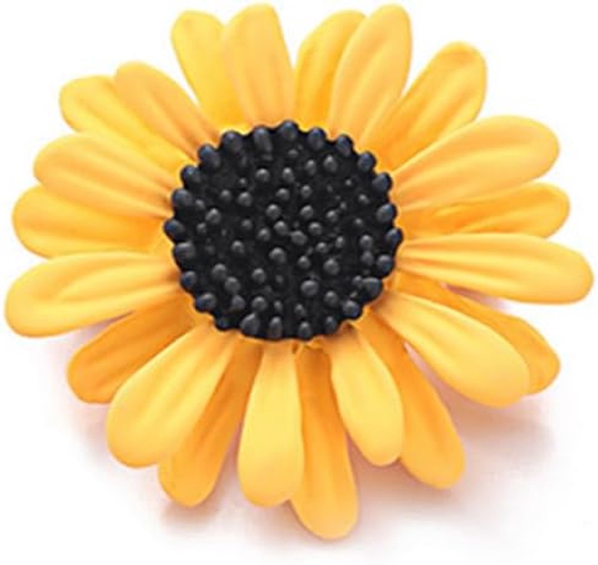 Zonnebloem Broche - Bloem Speld - Kleding Decoratie - Legering Materiaal - 3.2 x 3.2 cm - Geel