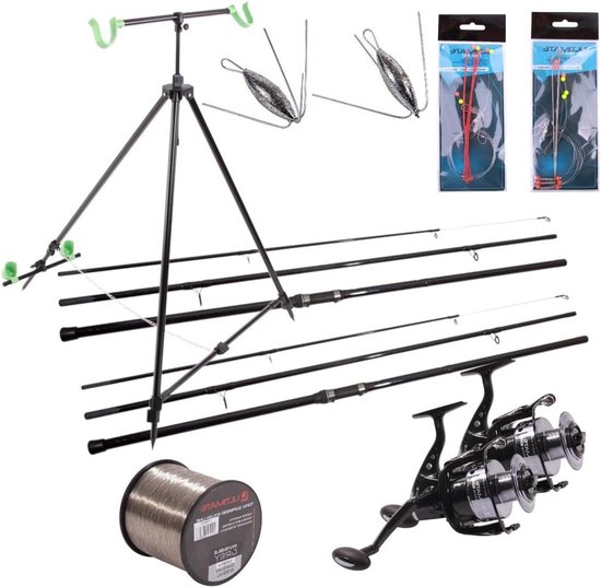 Strandhengel Set - Zeevis hengel - Vissen vanaf strand - Inclusief steun - 4.20 meter - Veelkleurig — afbeelding 4