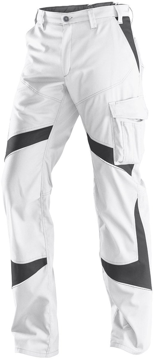 KÜBLER ACTIVIQ 25505365 Schildersbroek DAMES Veiligheidsbroek Wit Antraciet - Krasvrij - Industrieel Wasbaar
