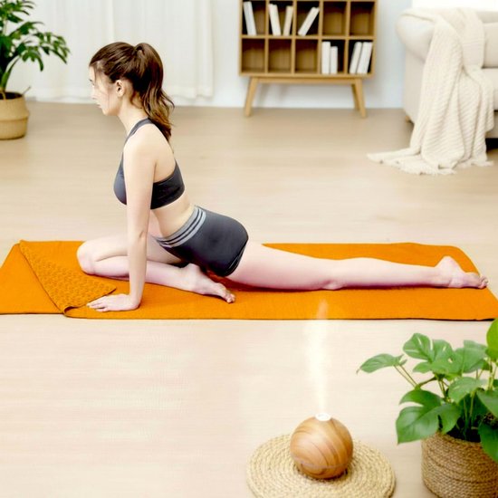 Yoga handdoek yogadeken, antislip, sneldrogend, 180 x 60 cm (oranje), XXL deken voor sport, strand, picknick en reizen, van microvezel, doek, pilates, fitness en picknickdeken, yogamat, strandlaken — afbeelding 2