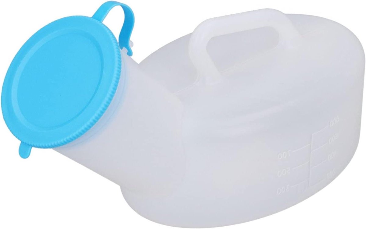 Urinaal Fles - Pee Fles - Reizen en Zorg - Grote Capaciteit - 800 ml - Wit