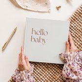 Babyshower invulboek - babyborrel - gastenboek - beige
