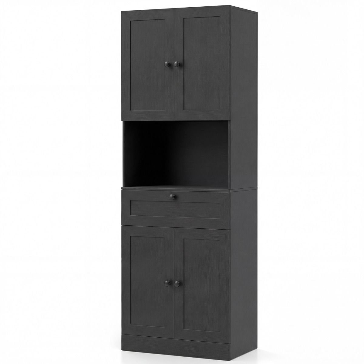 SureDeal® - Badkamerkast - Hoge Vrijstaande Opbergkast - Deuren - Lade - 60x35x171,5 cm - 