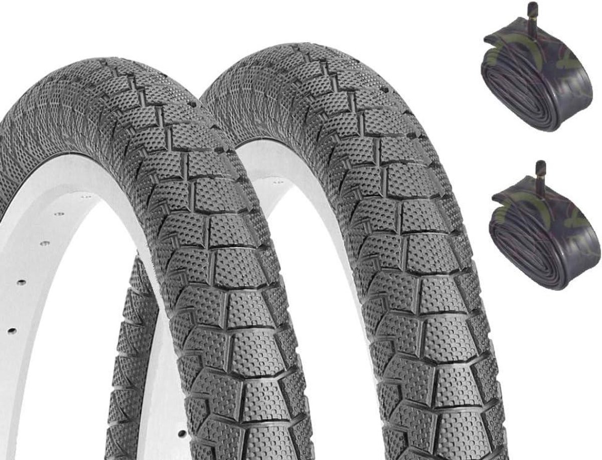 Banden en binnenbanden set - BMX banden Fietsbanden - Fietsreparatie - Inclusief binnenbanden - 20 x 1.95 inch - Zwart